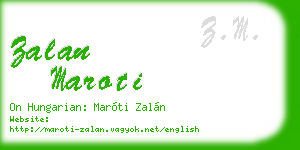 zalan maroti business card